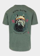 Pitbull Sports Denim Washed T-Shirt MT. FUJI